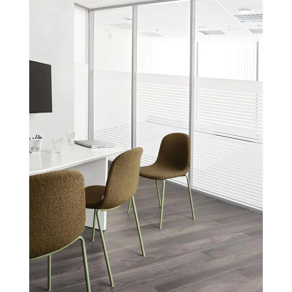 LOMA - Vergaderstoel set van 2 - Groen - Boucl&eacute;