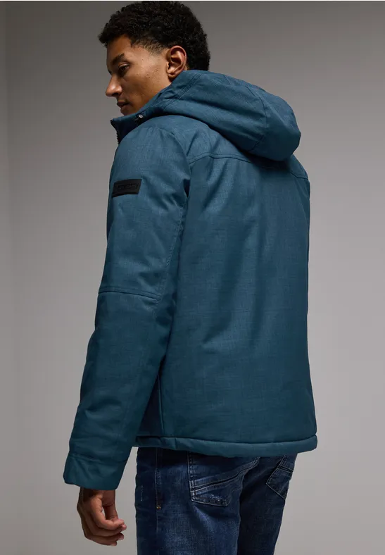 Jacke mit abnehmbarer Kapuze