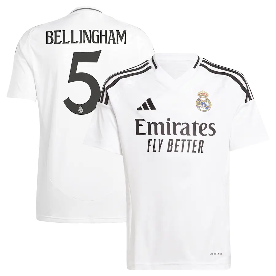 Jude Bellingham Los Merengues Youth adidas 2023/24 Home Replica Jersey - White