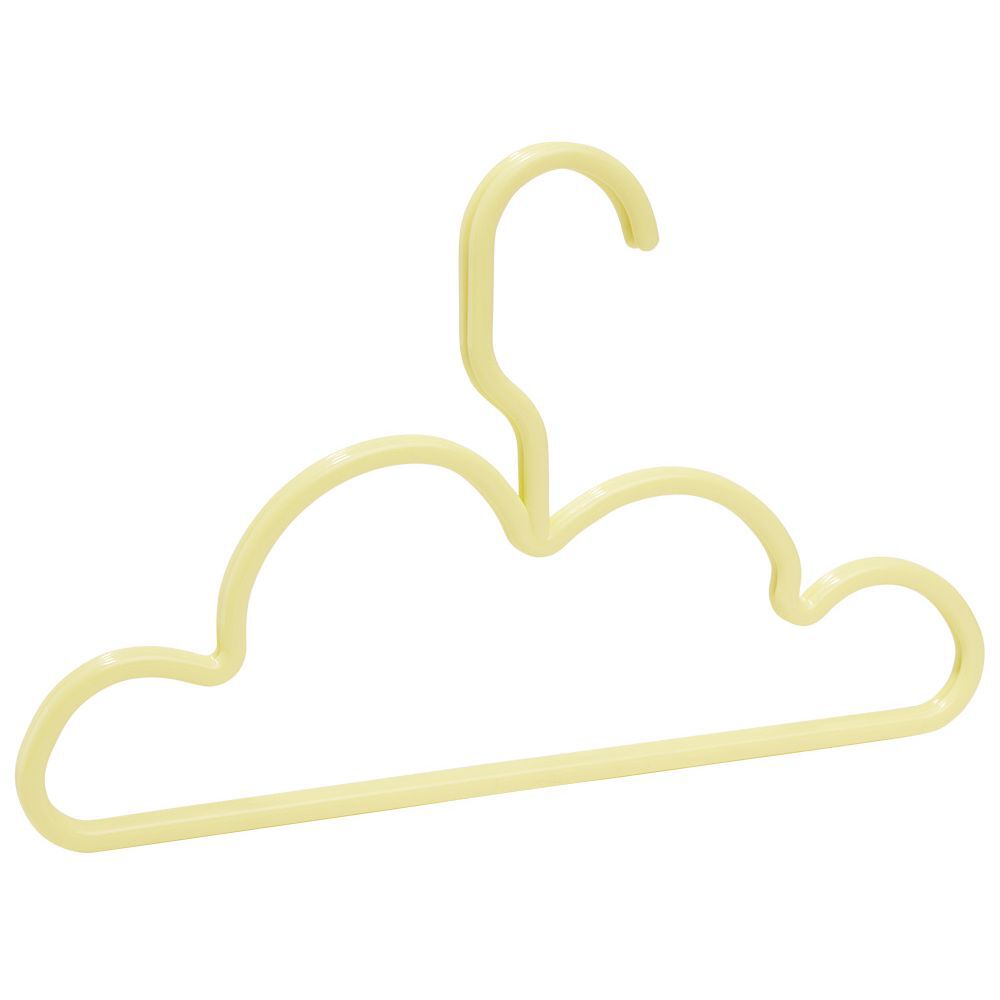 Cintre nuage enfant jaune moutarde x2