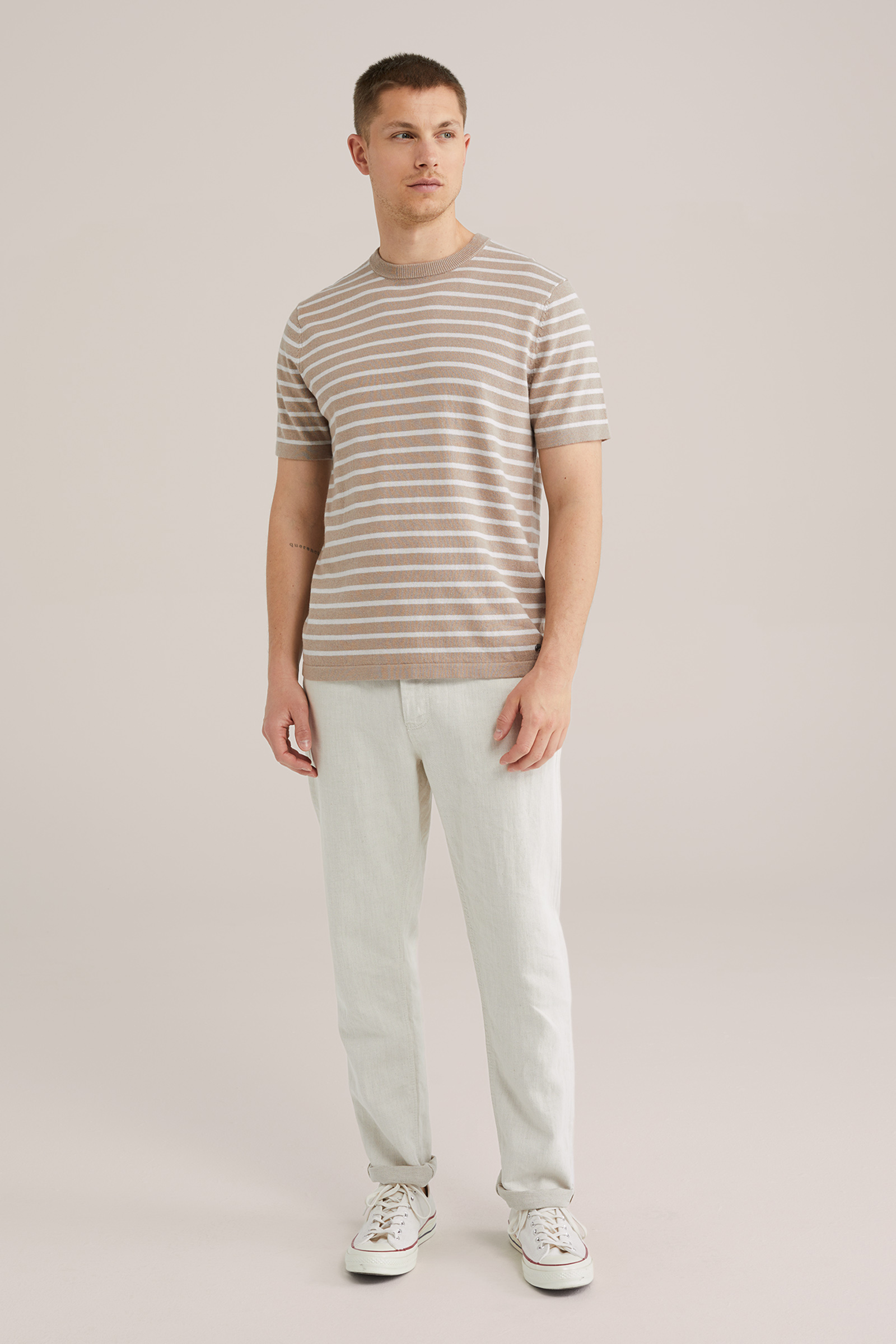 Heren Regular fit T-shirt met streep