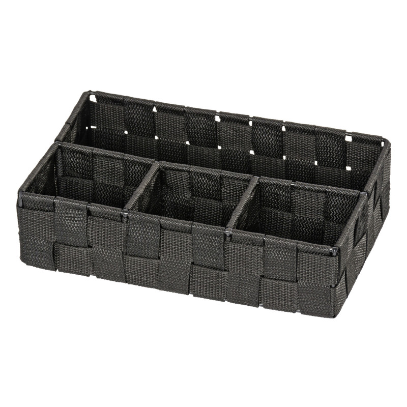 Box de rangement Adria 4 compartiments noir WENKO