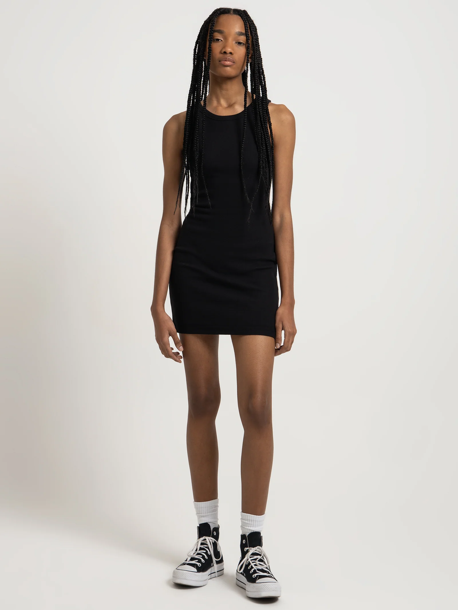 Molly High Neck Rib Dress
