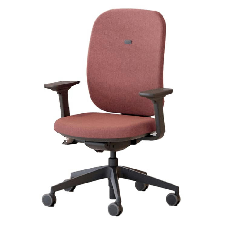 ALAIA T - Chaise de bureau ergonomique en tissu rouge