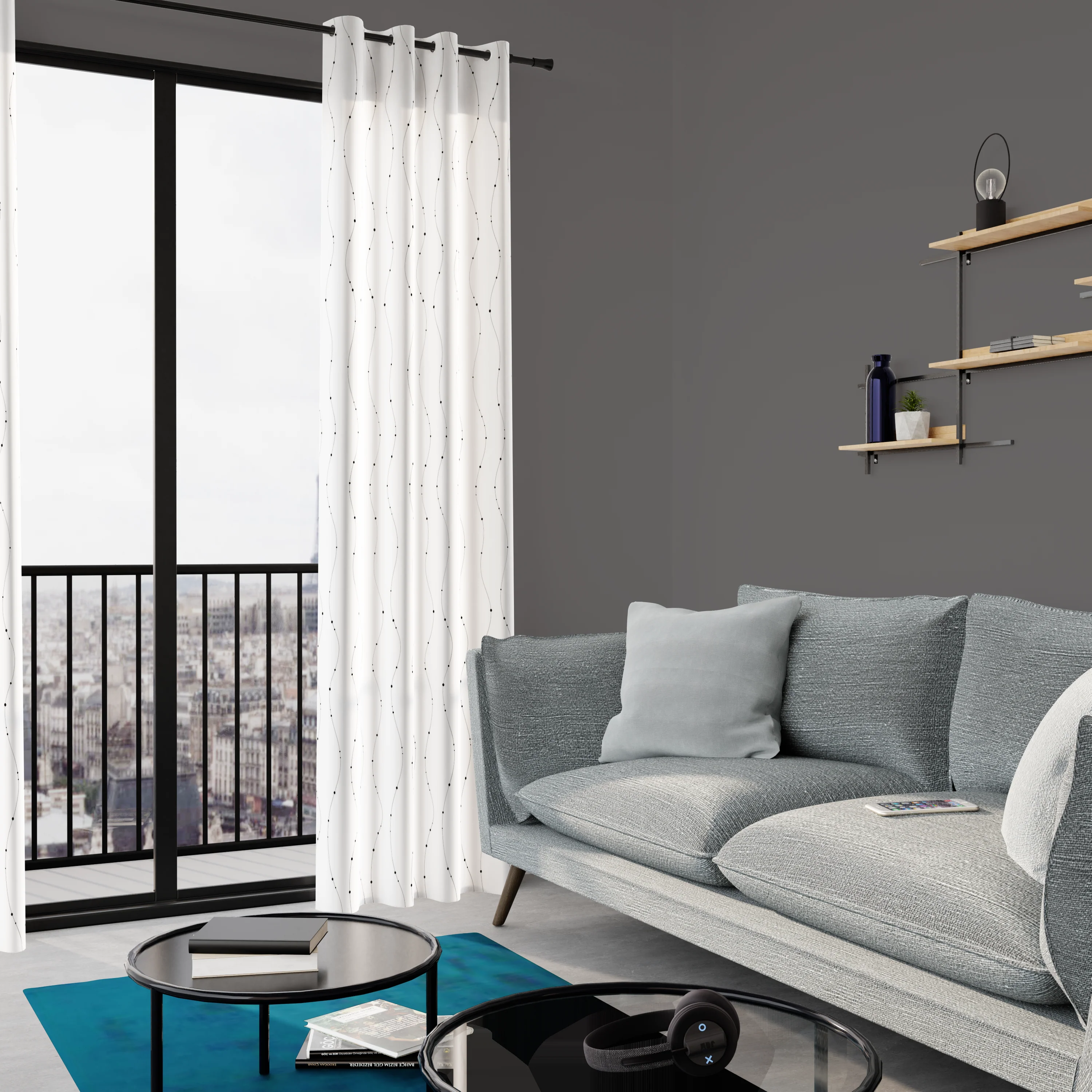 4MURS Voilage PLATINIUM coloris blanc 140 x 240 cm