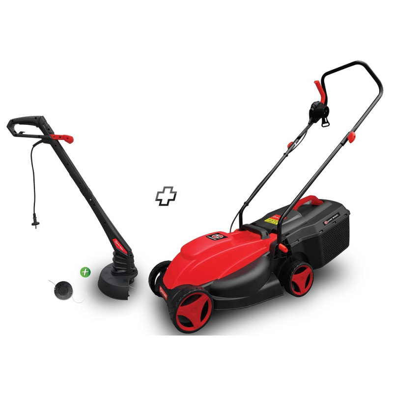 Pack tondeuse électrique TDE3213CBE22 et coupe-bordure 1300 W ELEM GARDEN TECHNIC
