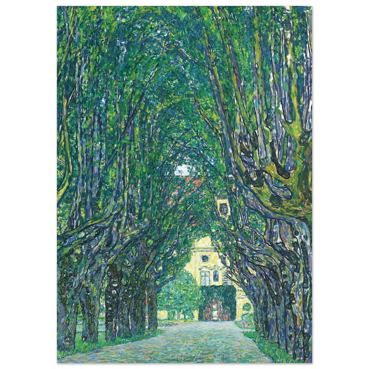 Artfulprints Poster Gustav Klimt - Avenue of Schloss Kammer Park  - 50x70 cm - Groen