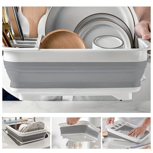 NNETM Dish Rack with Utensil Holder