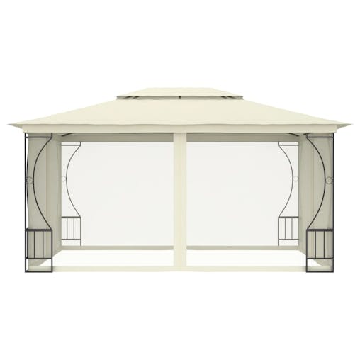 NNEVL Gazebo with Nets 300x400x265 cm Cream