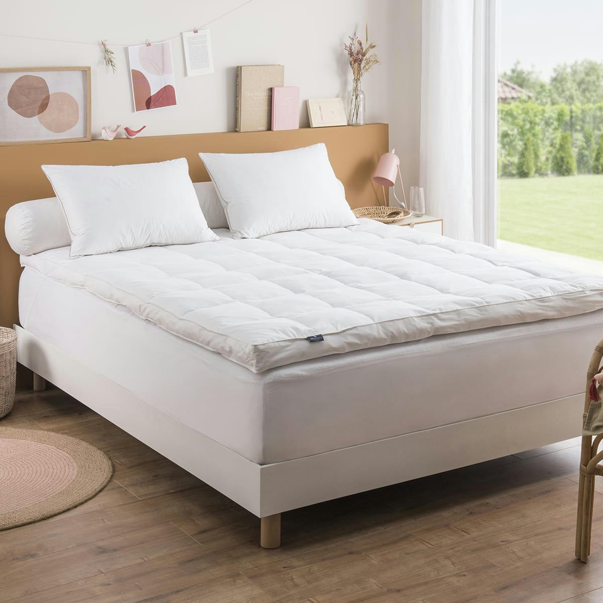- Surmatelas Premium Naturel - 10% duvet 160x200 cm - DUNLOPILLO
