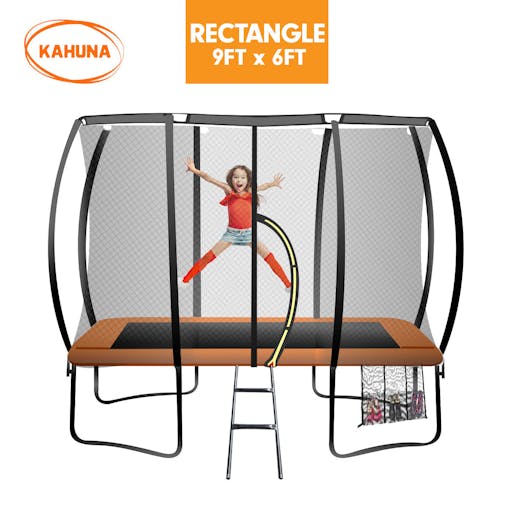 NNEDPE Kahuna Trampoline 6 ft x 9 ft Rectangular Outdoor - Orange