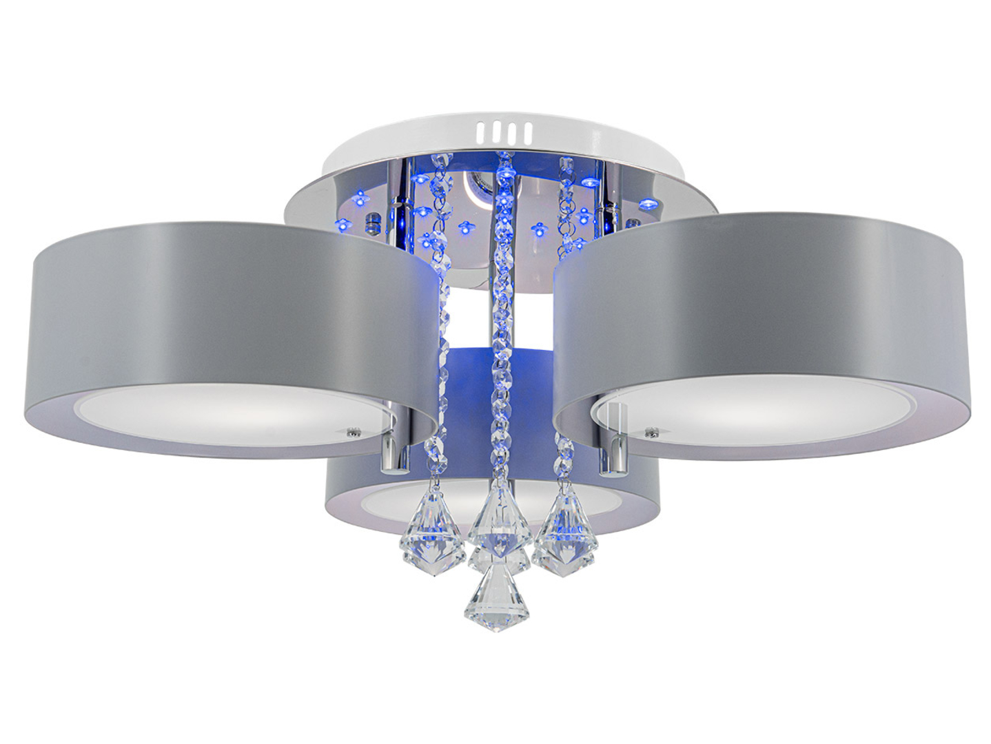 Lampa sufitowa Antila 3-punktowa akrylowa szara