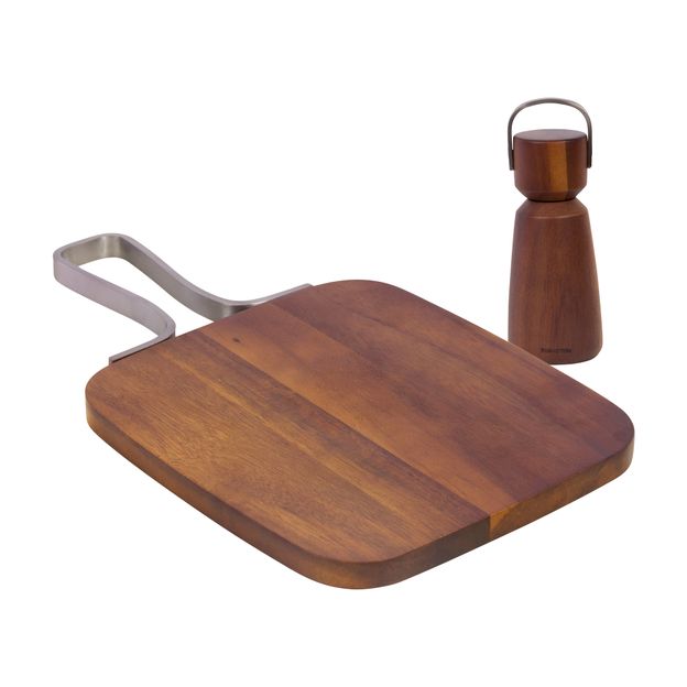 KIT ACÁCIA C/ MOEDOR DE PIMENTA   TÁBUA