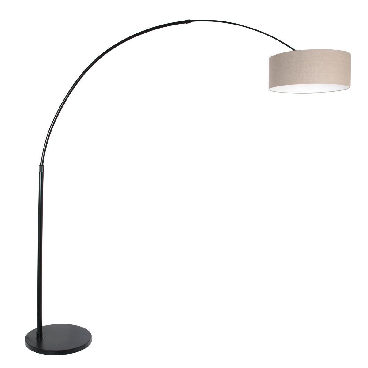Steinhauer vloerlamp Sparkled - 1 lichts - 190x 230 cm - zwart grijs