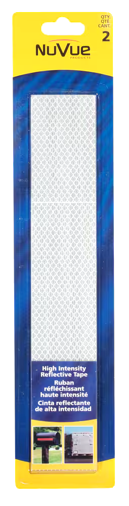 NuVue Rectangle Reflective Tape Strips, 2-pk