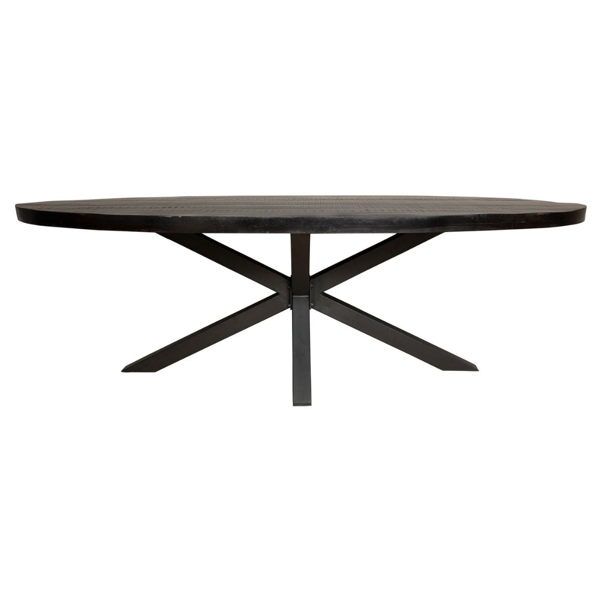 StarFurn Eettafel Denver - Ovaal Zwart Hout - 180x90x76cm