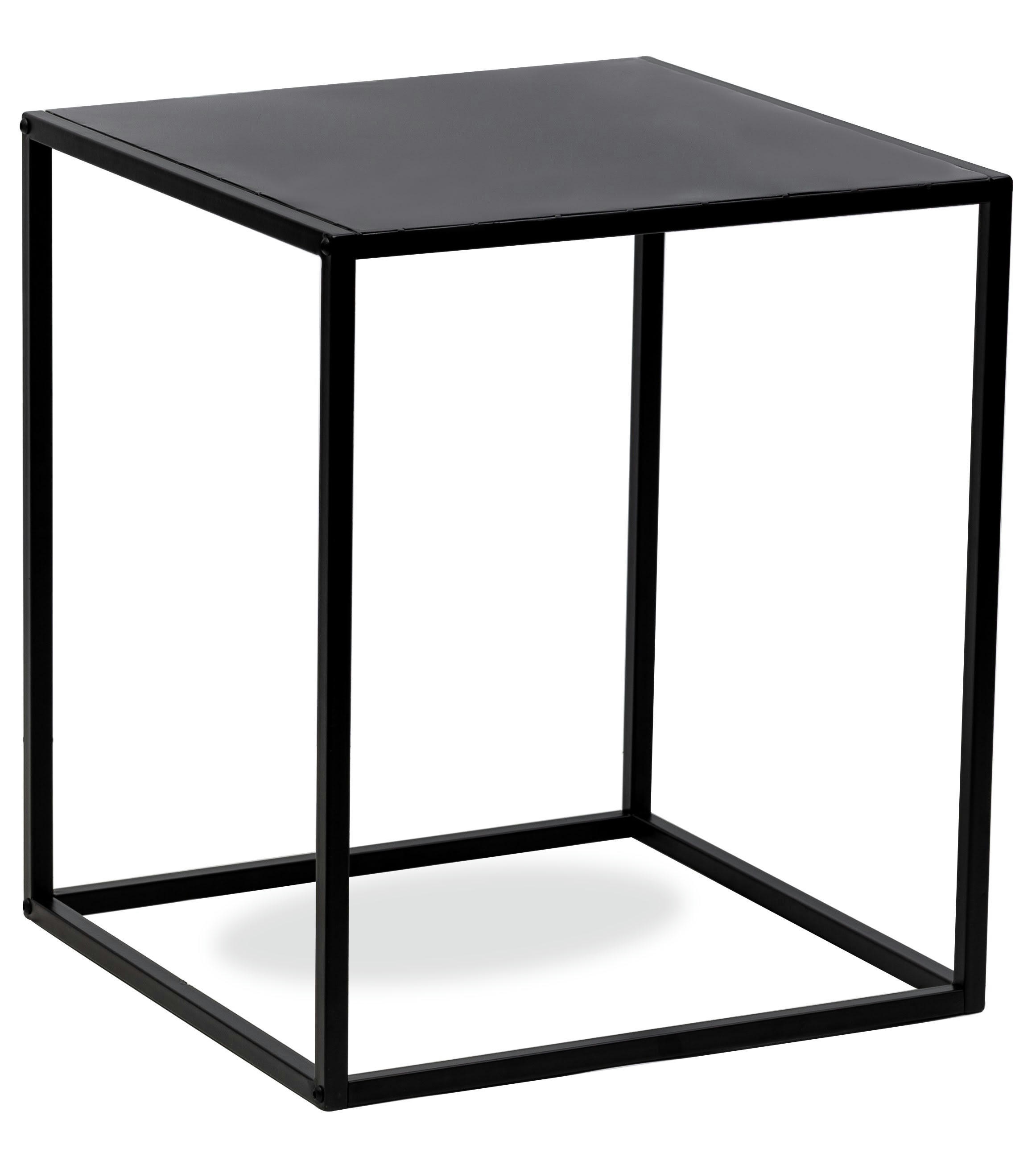 - Table d'appoint industrielle en métal noir