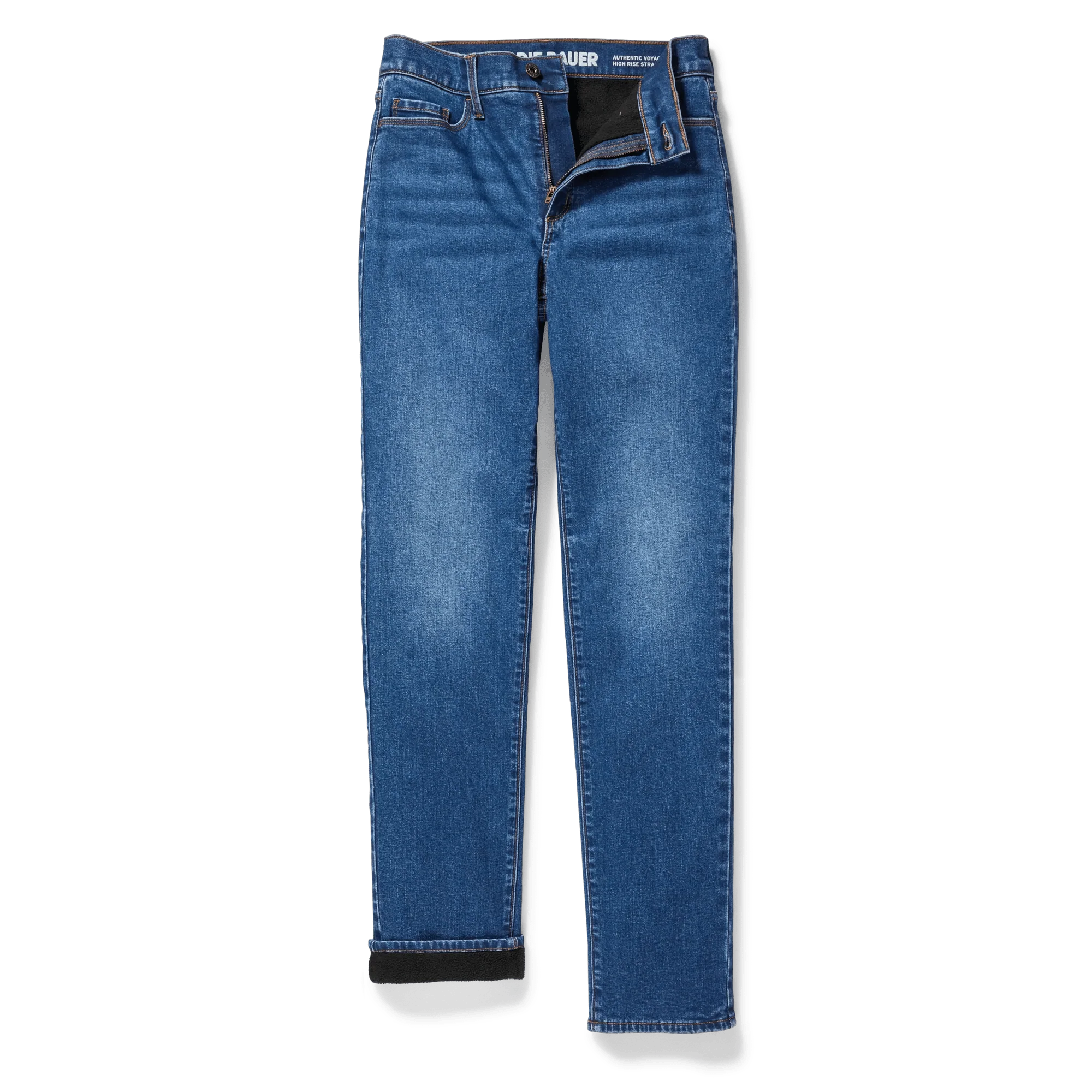 Women's Venture Stretch Fleece-Lined Slim Straight Leg Jeans