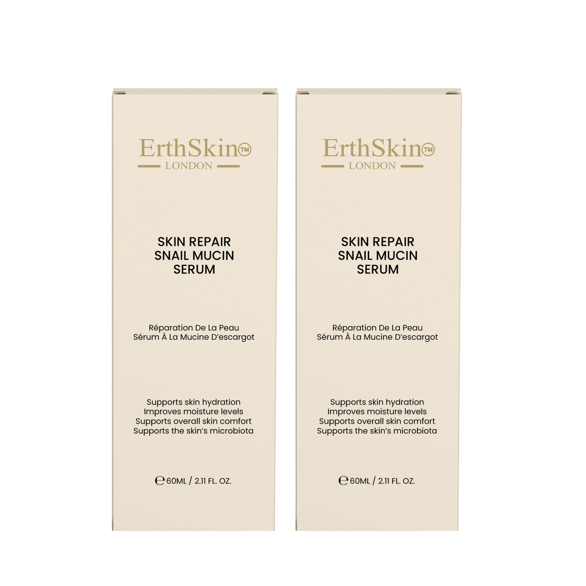 Erth Skin London Skin Repair Snail Mucin Serum 60ml x2 Pack