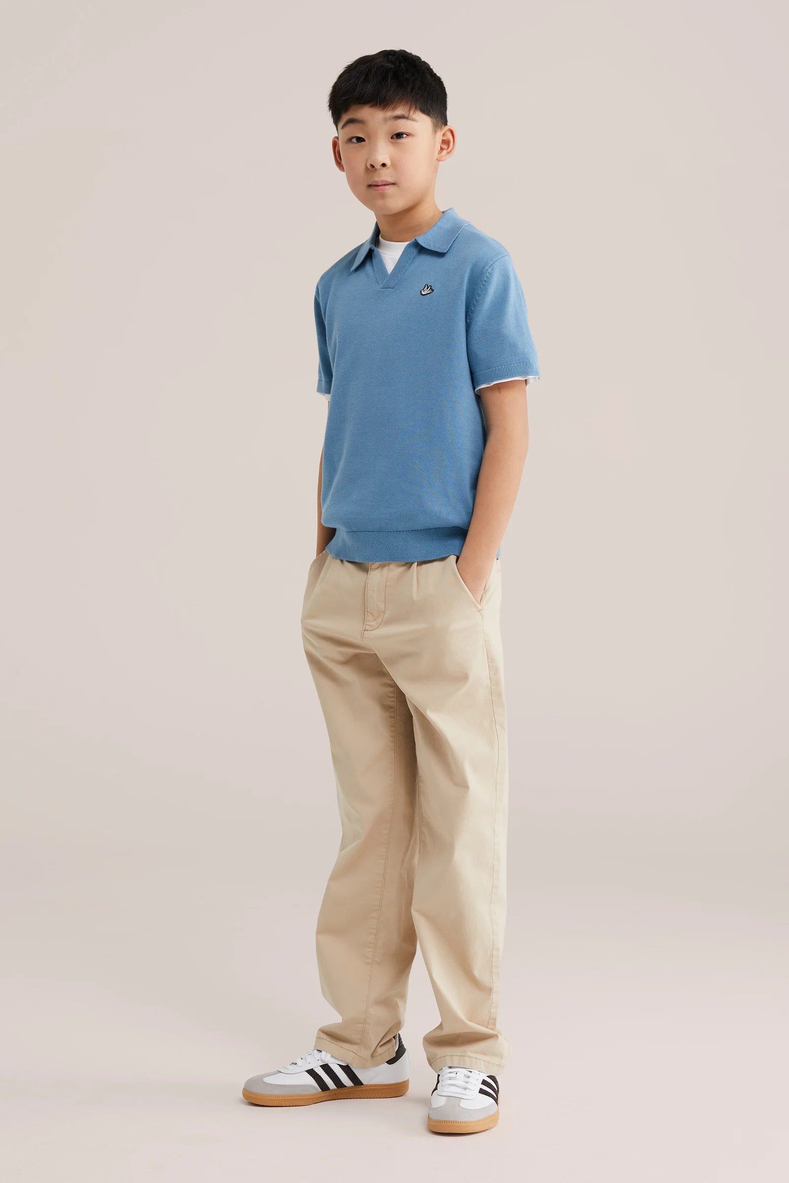Jongens gebreide polo