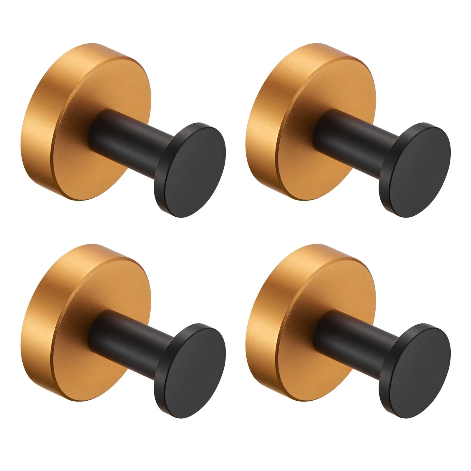 Wall Mounted Towel Hooks 4 Pack Bathroom Robe Hook for Cabinet Closet Door Heavy Duty Wall Hooks for Kitchen, Hotel, Washroom