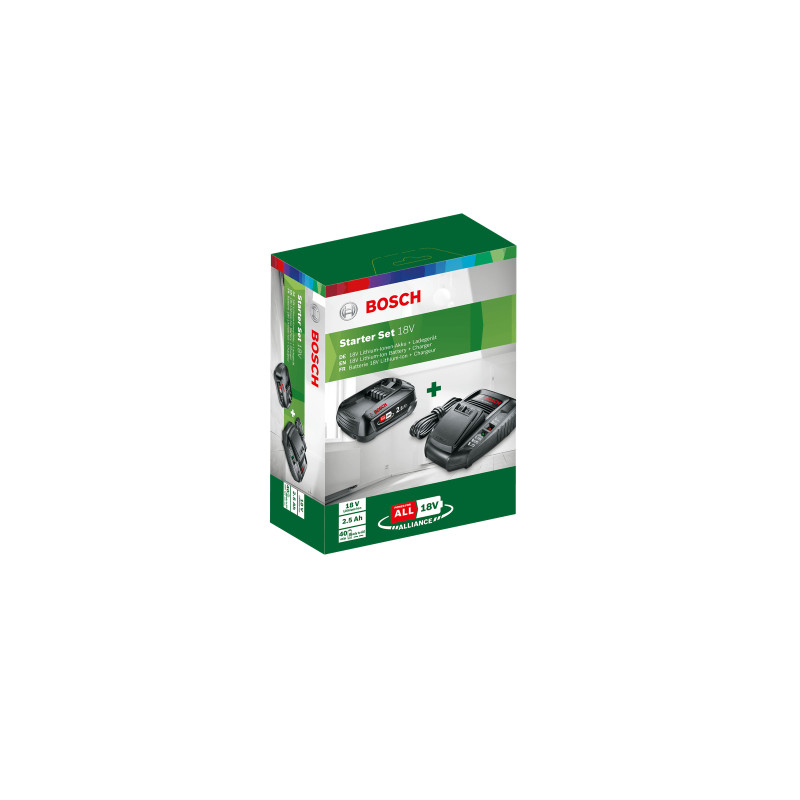 Batterie Lithium-Ion avec chargeur 2,5 Ah 18 V BOSCH
