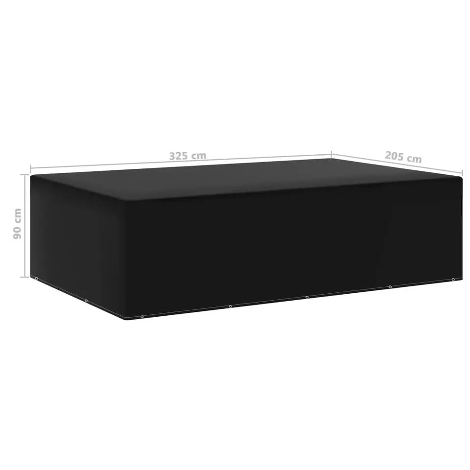 vidaXL - Tuinmeubel Hoes - Zwart - Polyetheen