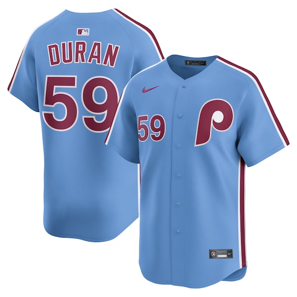 Jhoan Duran Philadelphia Phillies Nike Alternate Limited Player Jersey - Light Blue/White