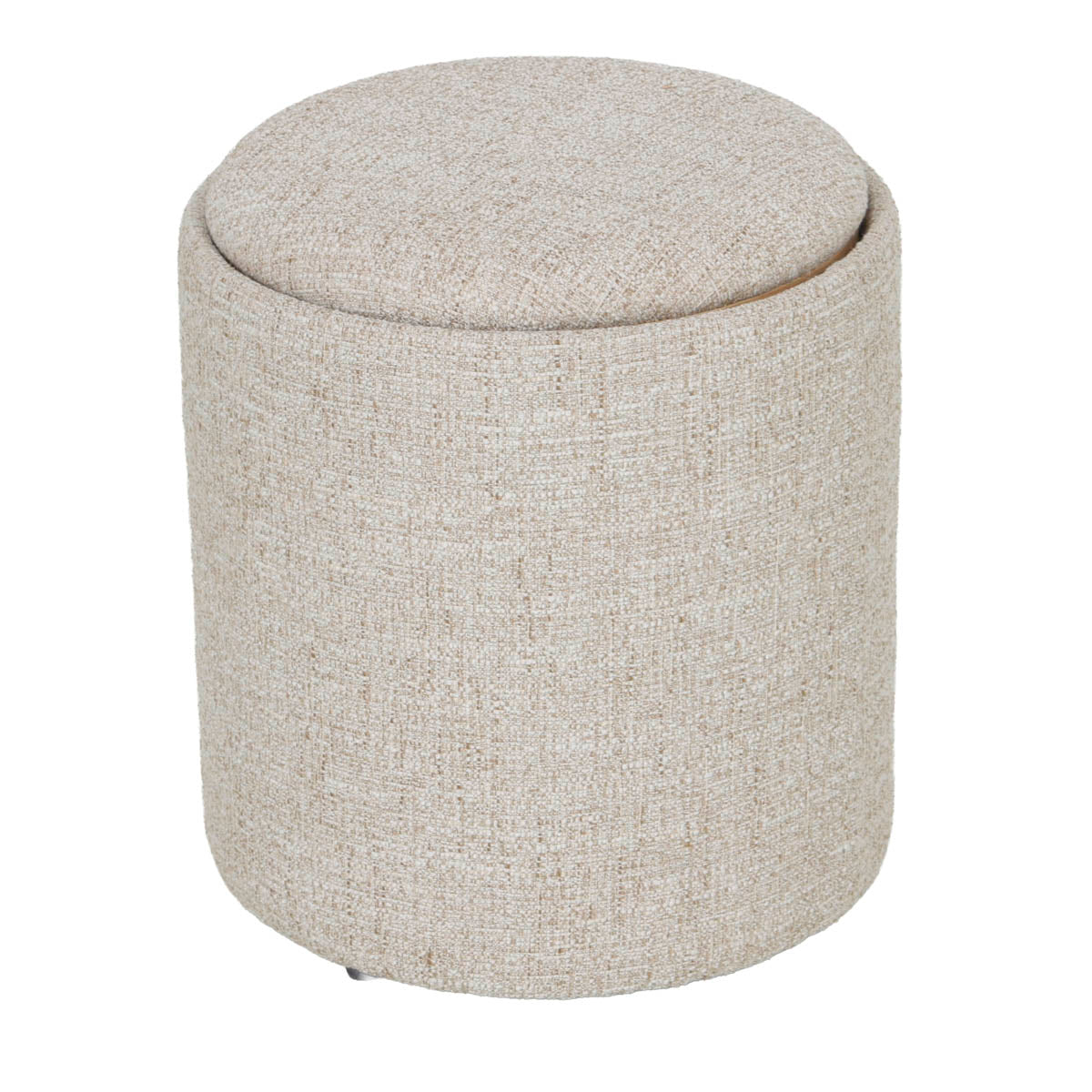DÉJA Living Bijzettafel Zara - Beige/Naturel Rond met Opbergruimte - 40cm