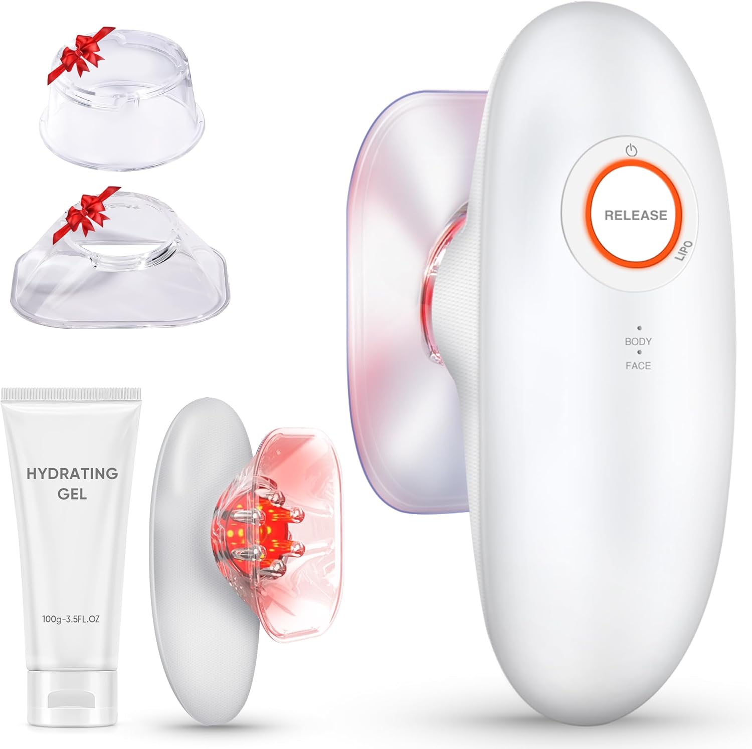 3-in-1 Electric Cellulite Massager, 3-in-1 Body Sculpting Machine -3 Modes Adjustable Body Sculpting Machine- Home Use Cupping Therapy Tool for Back, Belly, Waist, Arms, Legs-White