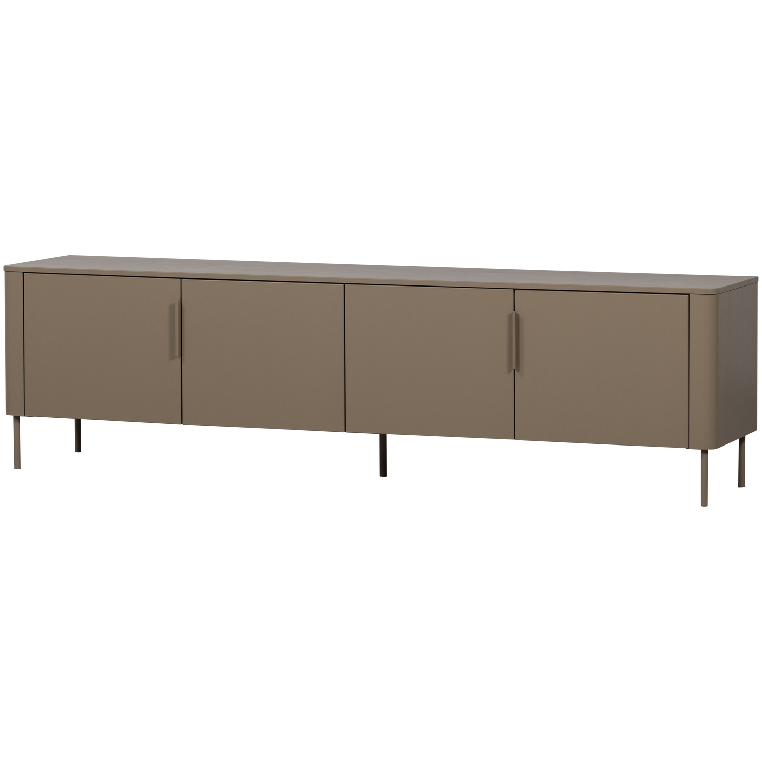 WOOOD Gunnar Tv Meubel - Grenenhout - Mud Bruin - 56x200x44