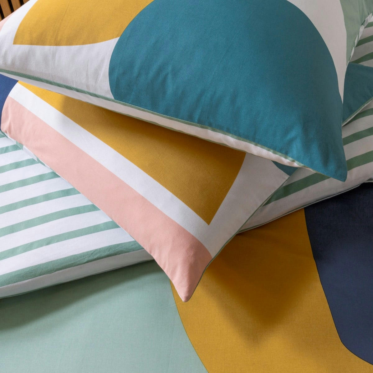 OSLO - Parure de lit 2 personnes coton  imprimé multico 240x220cm