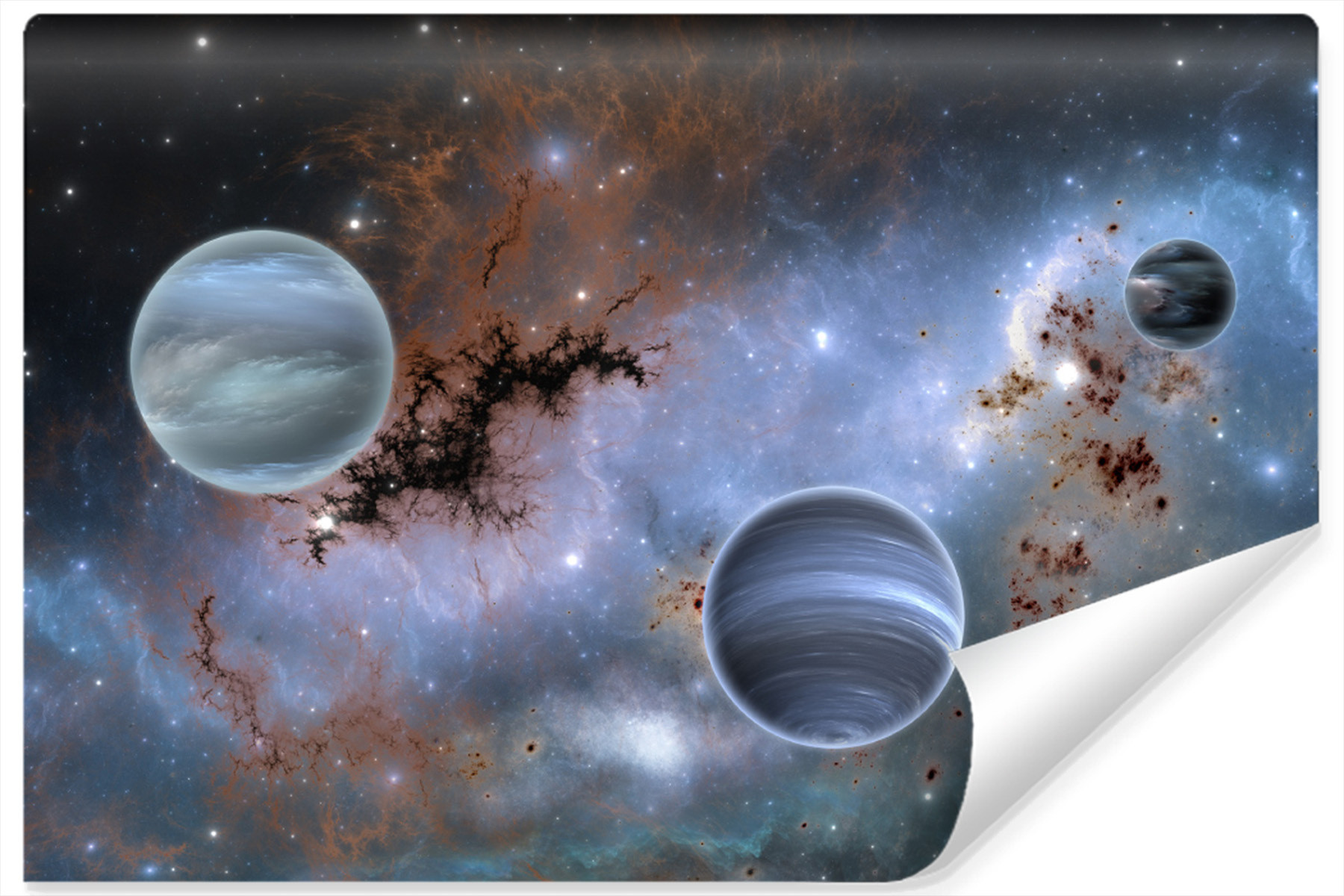 Fototapeta PLANETY Gwiazdy Kosmos Efekt 3D 90x60cm
