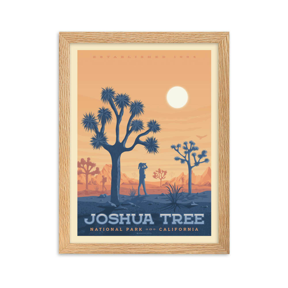 - Affiche Joshua Tree National Park avec Cadre (Bois) 21x29,7 cm