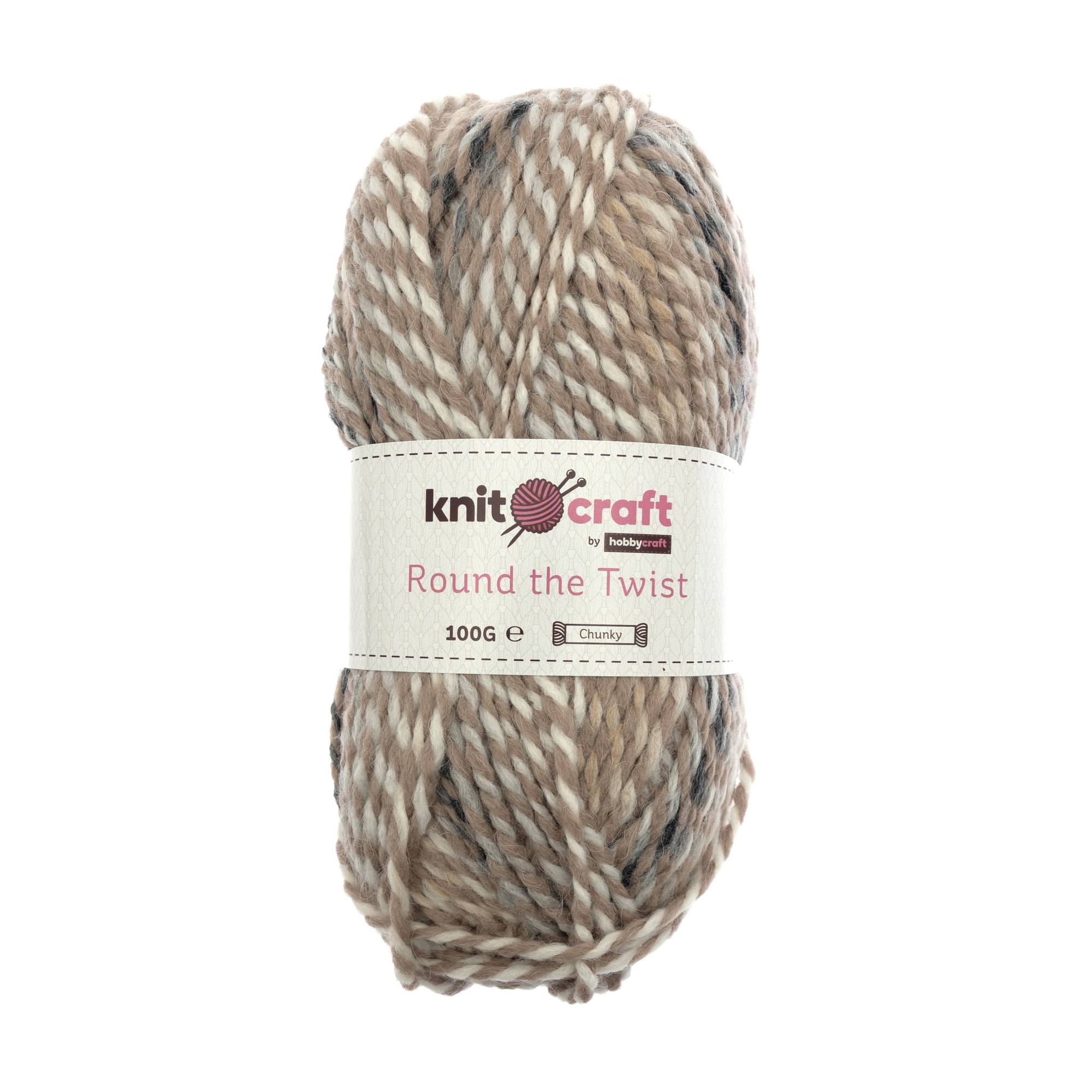 Knitcraft Grey Mix Round the Twist 100g