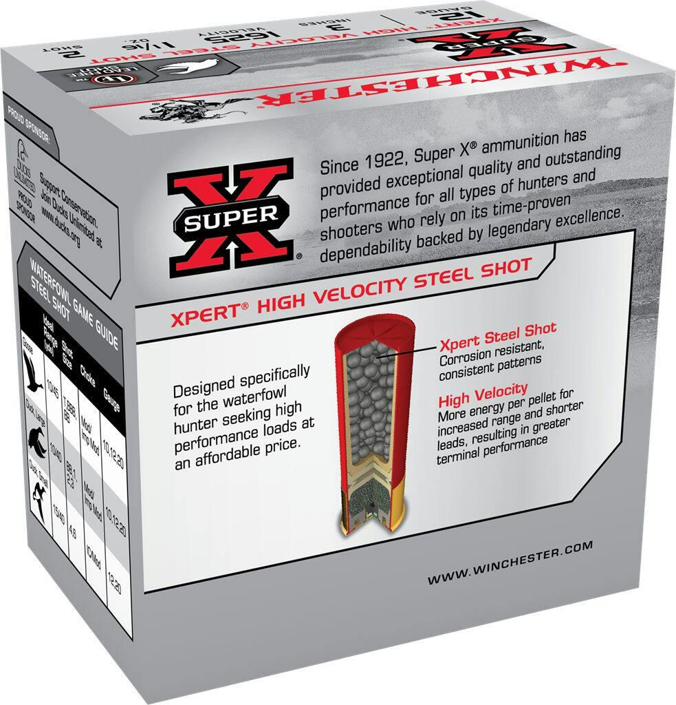 Winchester 12-Gauge 3-in #2 Steel High Velocity Shotgun Ammunition, 25-pk