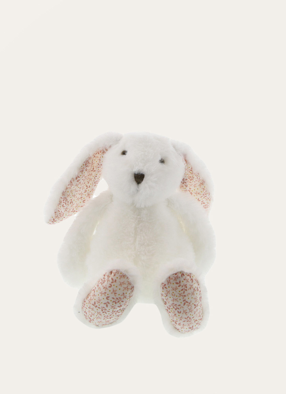 PELUCHE LAPIN BLANC/ROSE