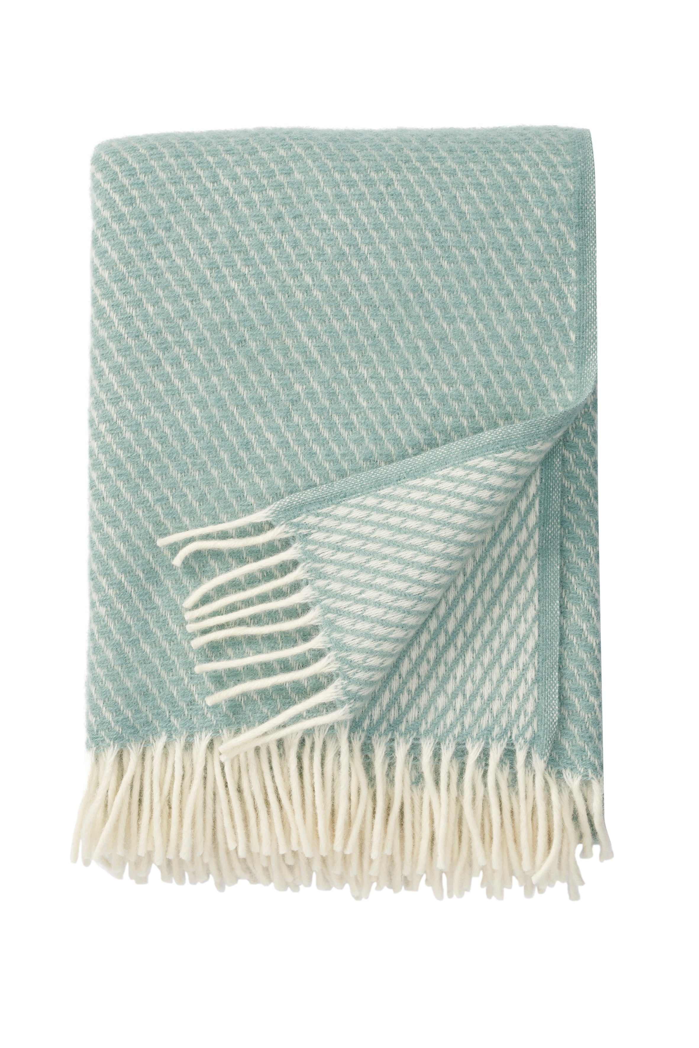 Klippan 100% wollen - deken Velvet - duck egg blue - 130x200cm