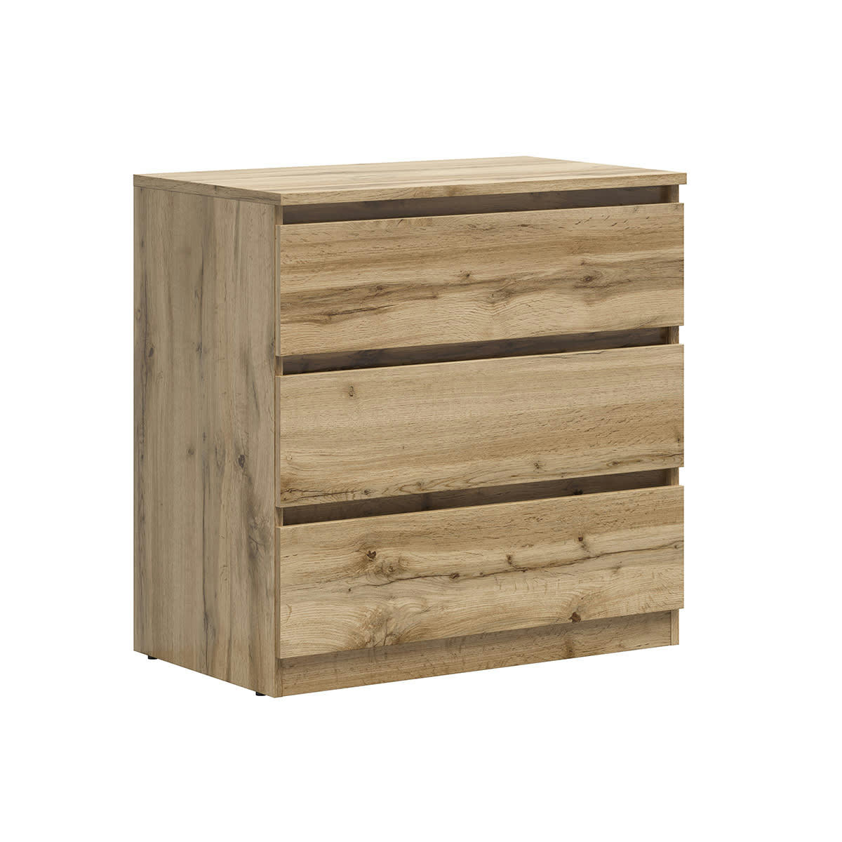 - Commode 3 tiroirs panneaux agglomérés naturel