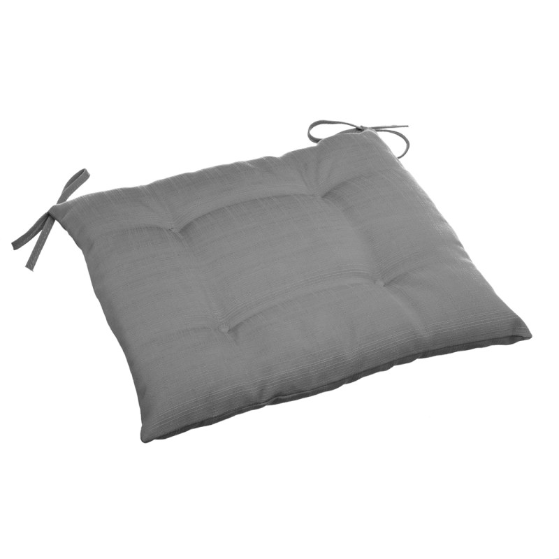 Galette de chaise matelassée Koraï ardoise 40 x 40 cm