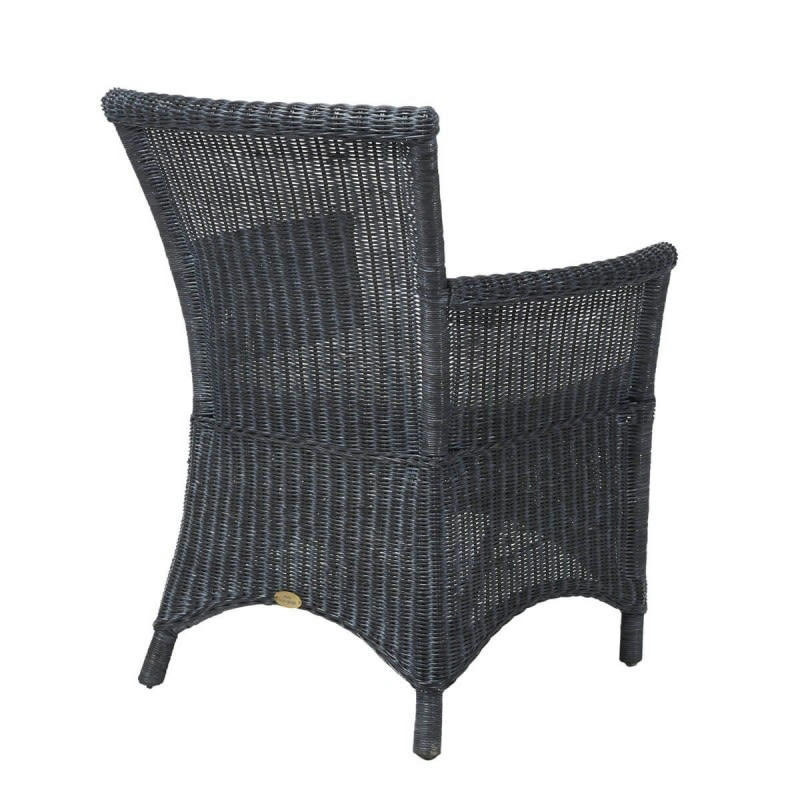 ROSAS - Fauteuil en osier tressé naturel noir