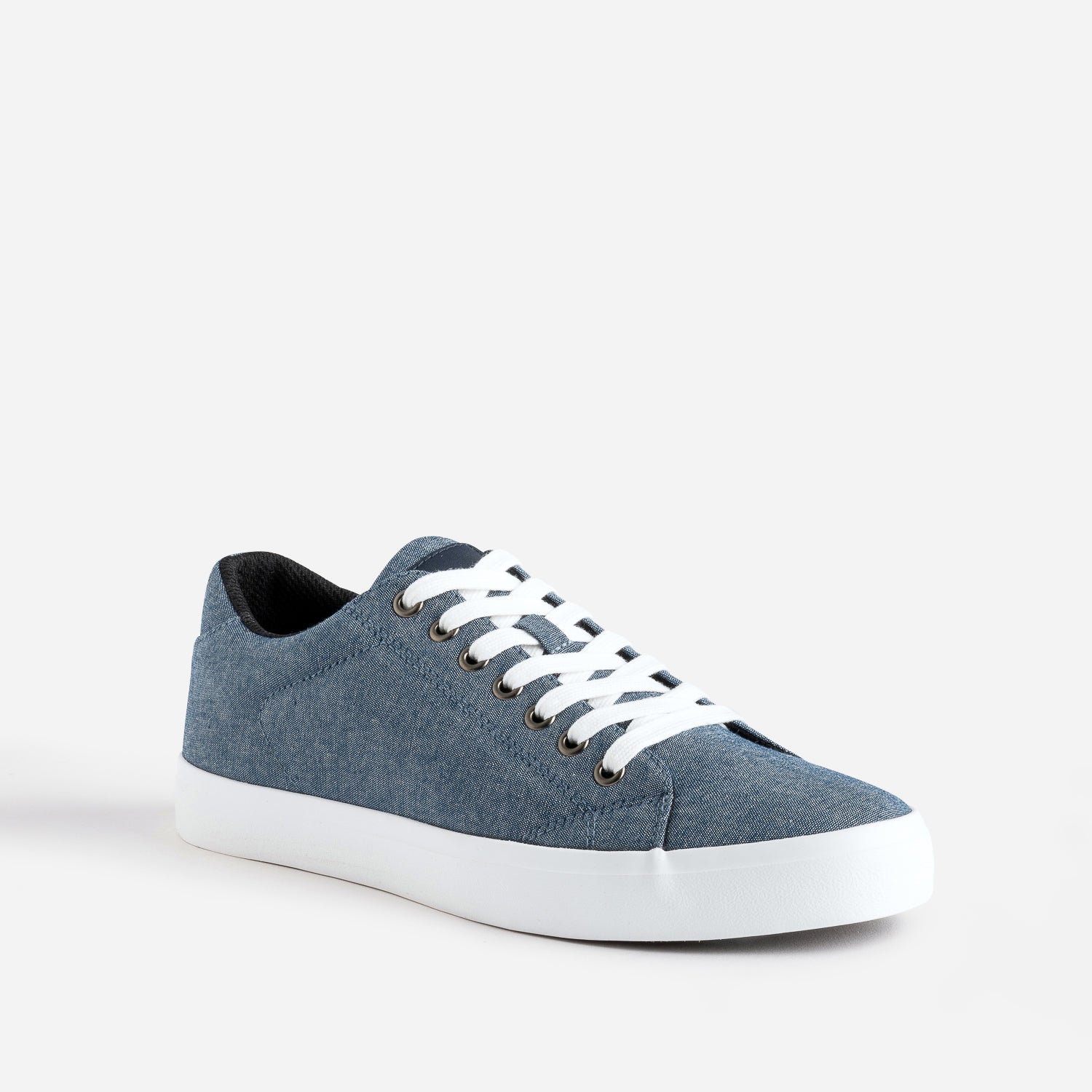 Tennis bleu chiné en toile