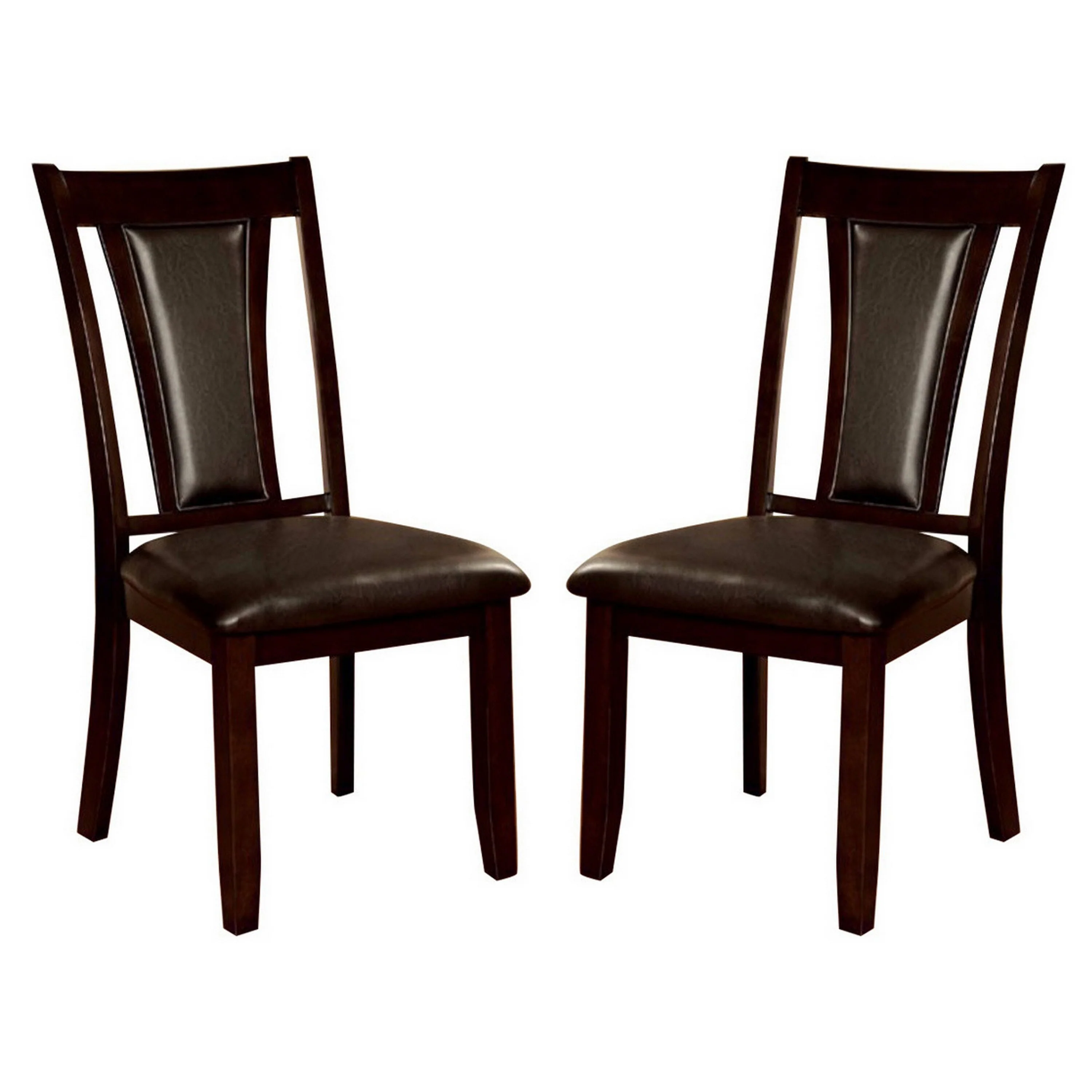 Brent Transitional Side Chair, Dark Cherry Finish, Set of 2