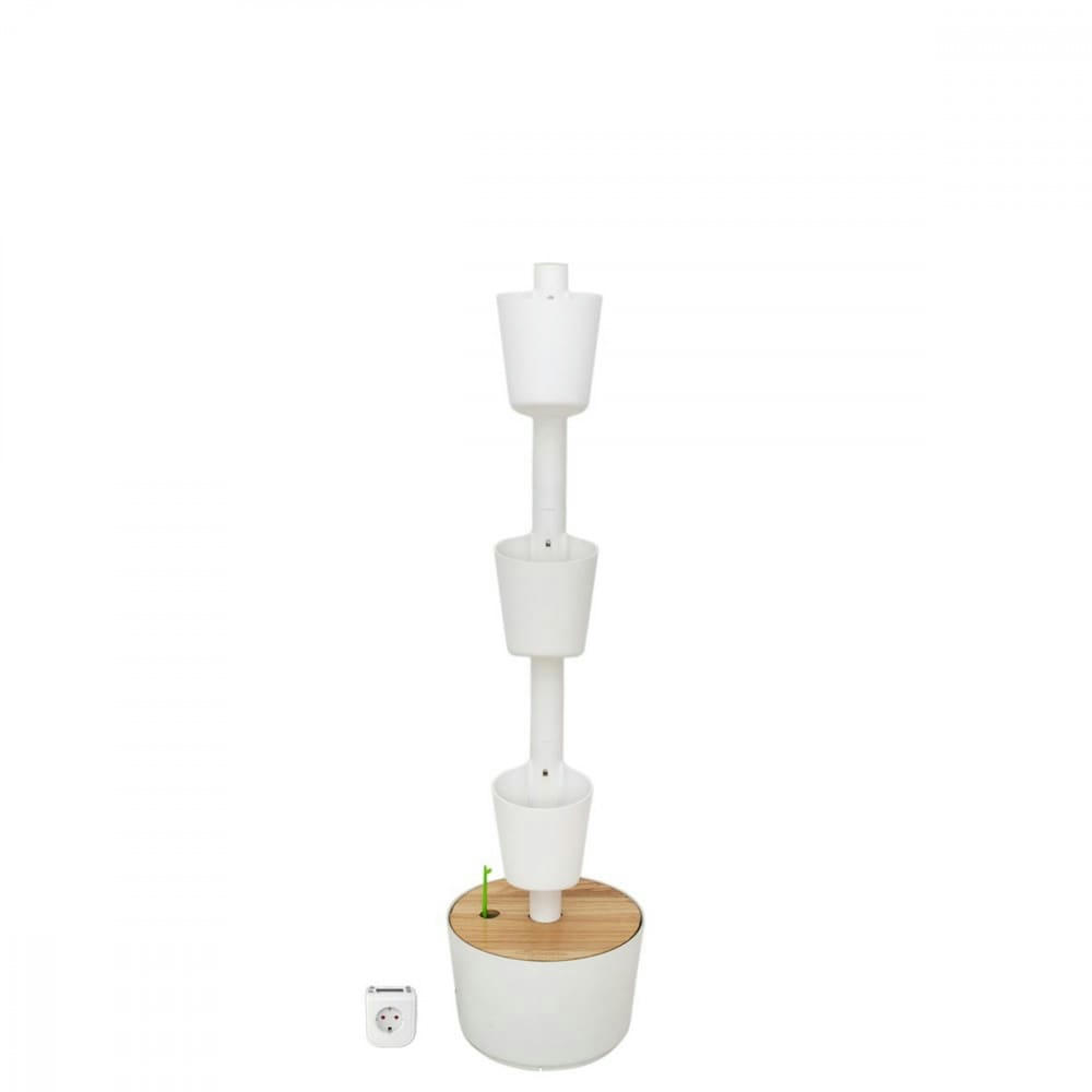 - Jardin d'intérieur 3 bacs blanc avec arrosage automatique wifi