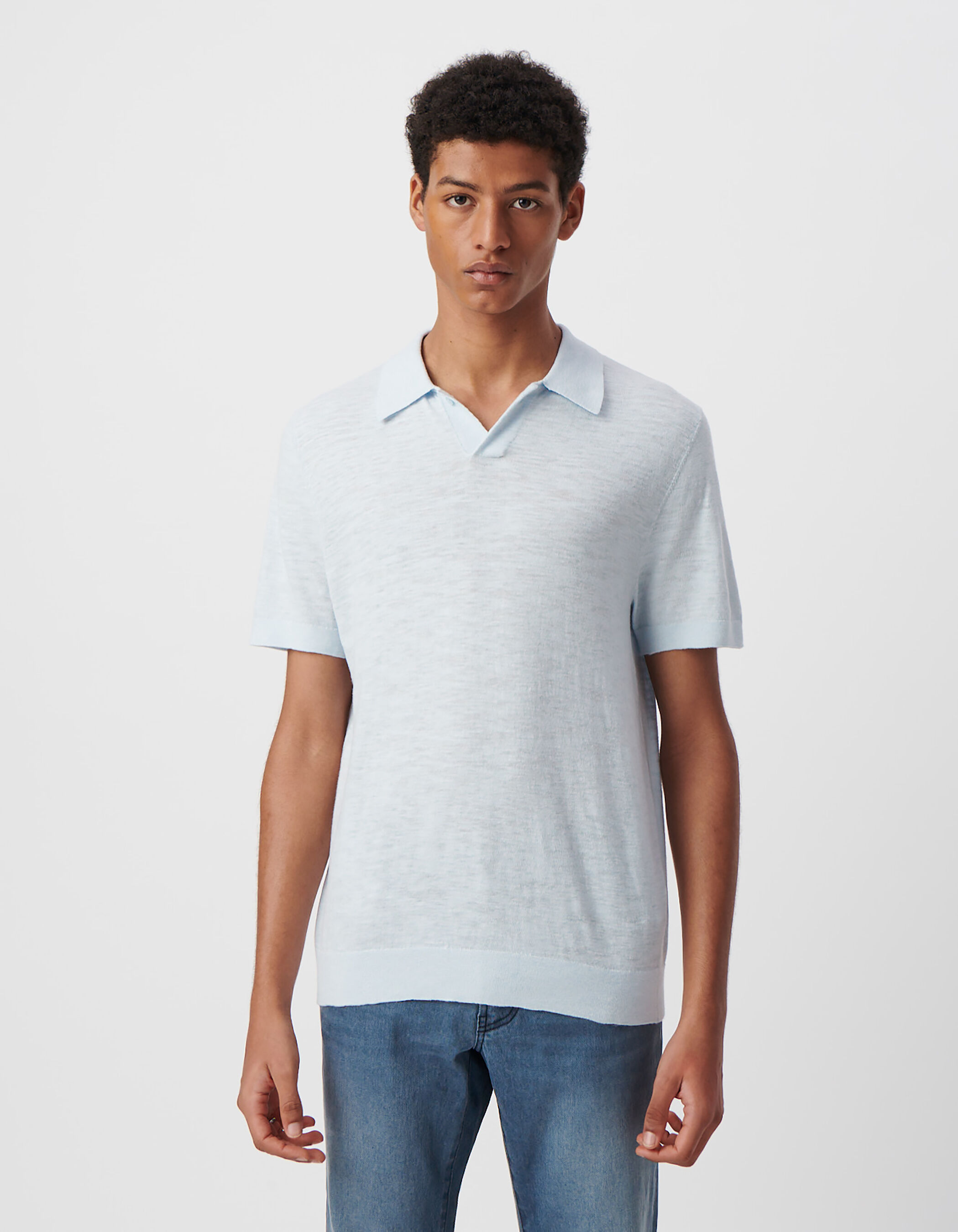 Polo ciel tricot léger Homme