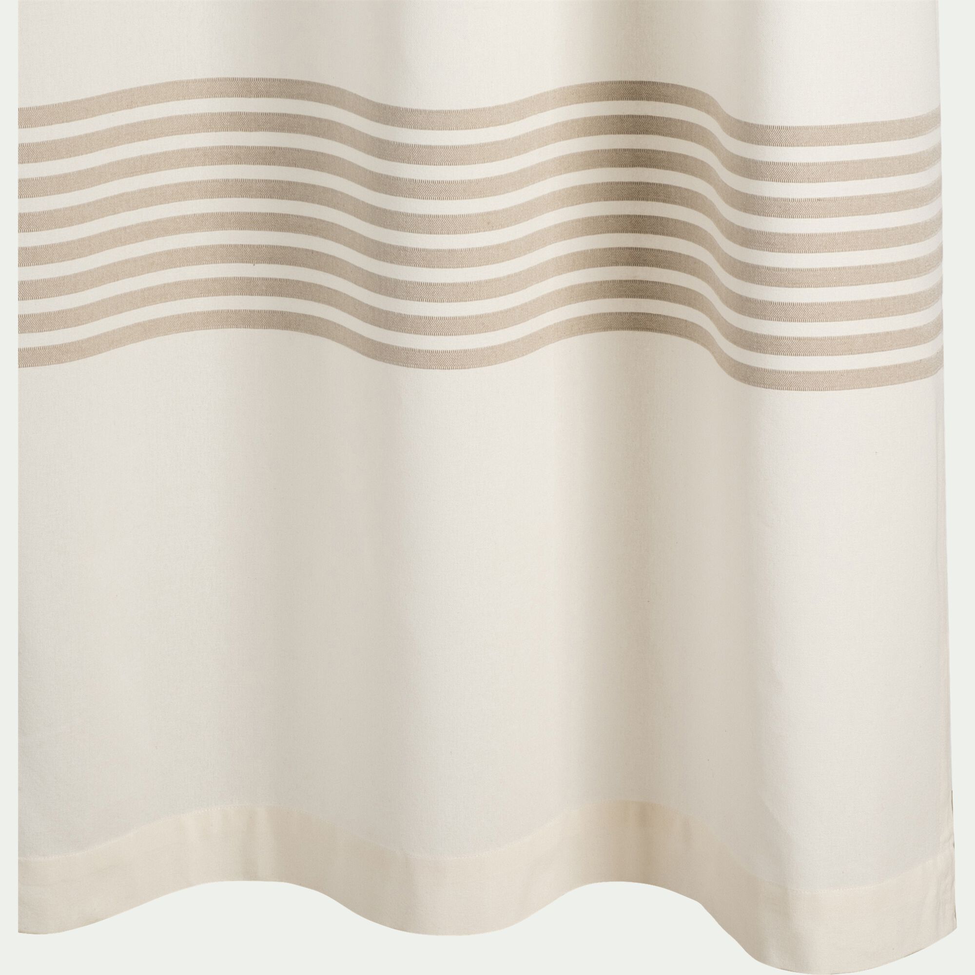 DINAN - Rideau à oeillets en coton à bande naturelle 140x250cm - beige