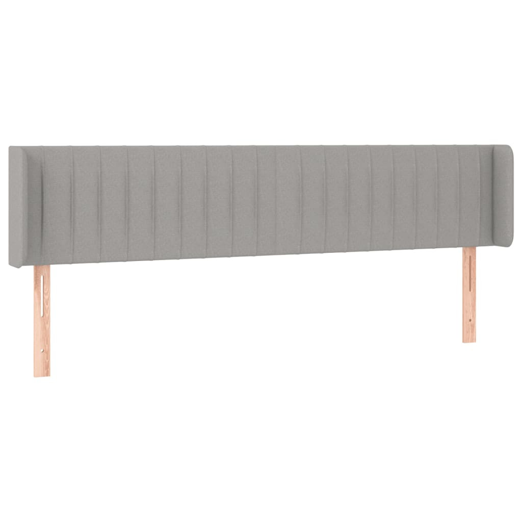 Wezgłowie Szary 183 x 16 x 78/88 cm Tkanina vidaXL