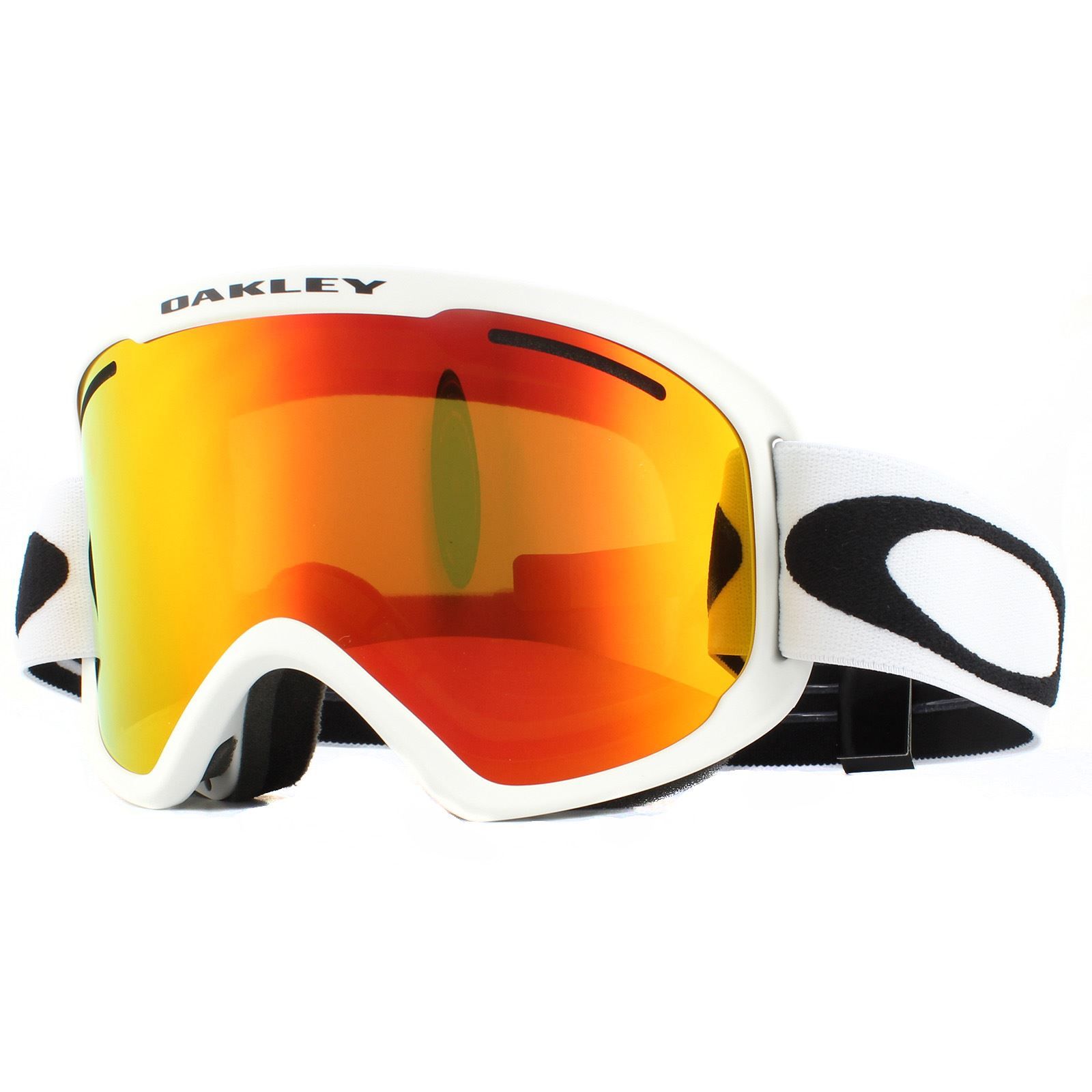 Oakley O Frame 2.0 Pro XM OO7113-03 Matte White Fire Iridium & Persimmon Ski Goggles