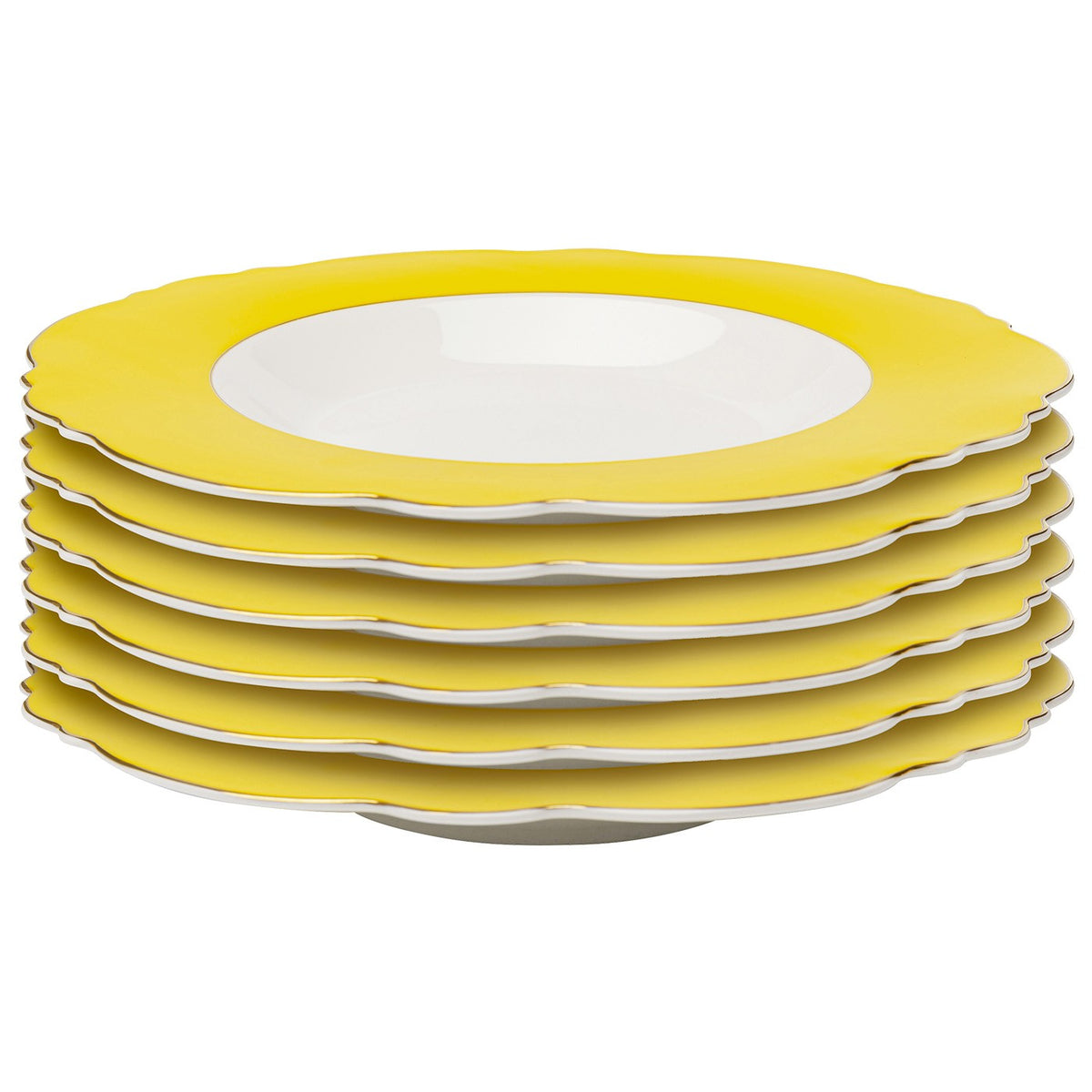 Kare Design Soepborden Harlequin Ø23cm geel (6/set)