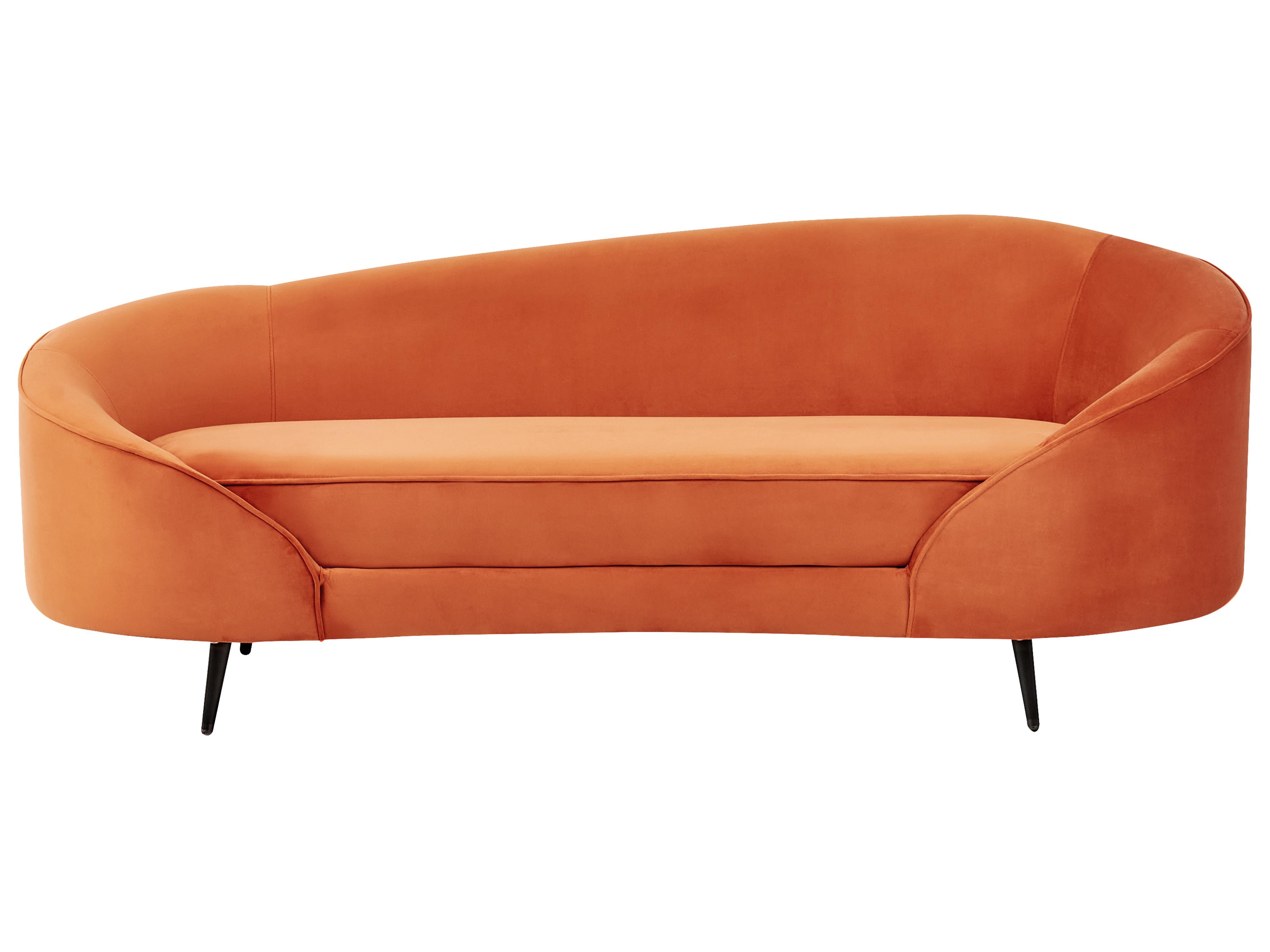 Sofa 2 Seater SAVAR Velvet Orange
